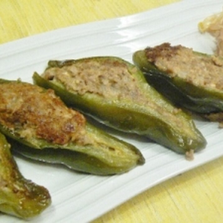 豆腐でヘルシー ピーマンの肉詰め レシピ 作り方 By Yunachi 楽天レシピ